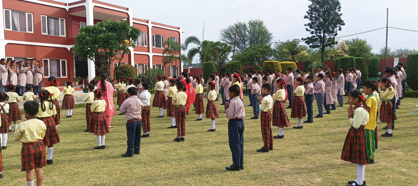 Morning Assembly at School Campus